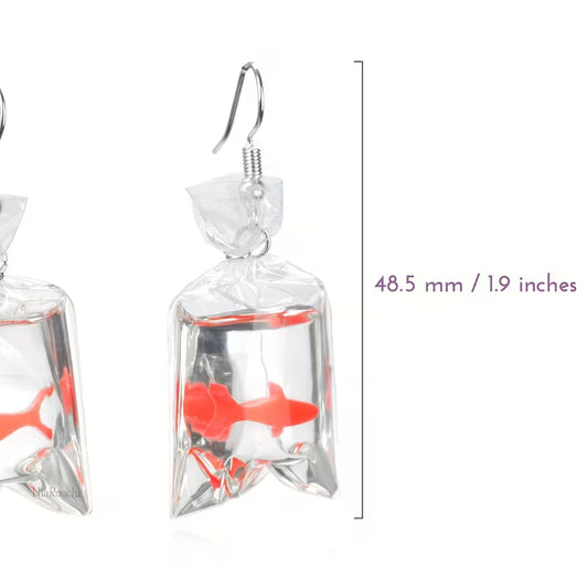 Goldfish Out of Water Earrings