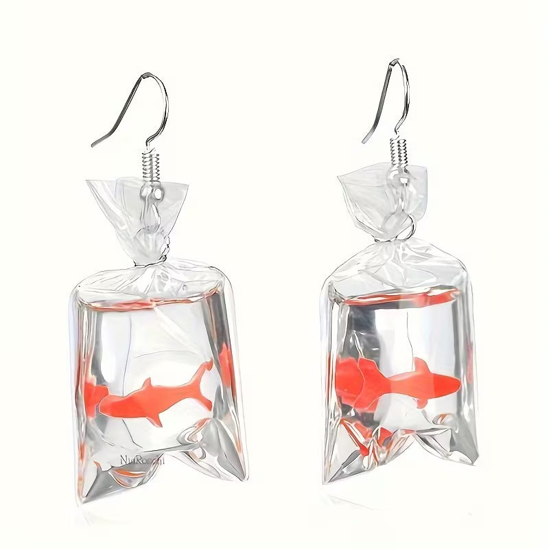 Goldfish Out of Water Earrings