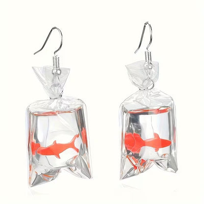 Goldfish Out of Water Earrings