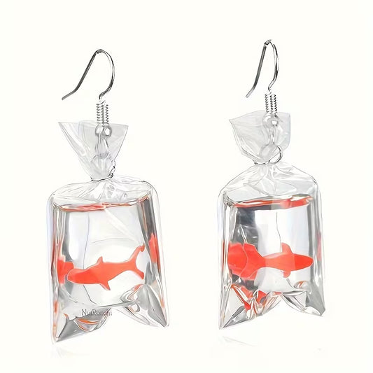 Goldfish Out of Water Earrings