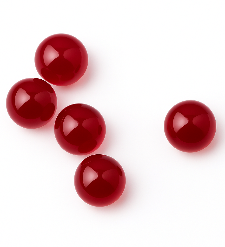 Ruby Terp Pearls 6mm – 5 Pack