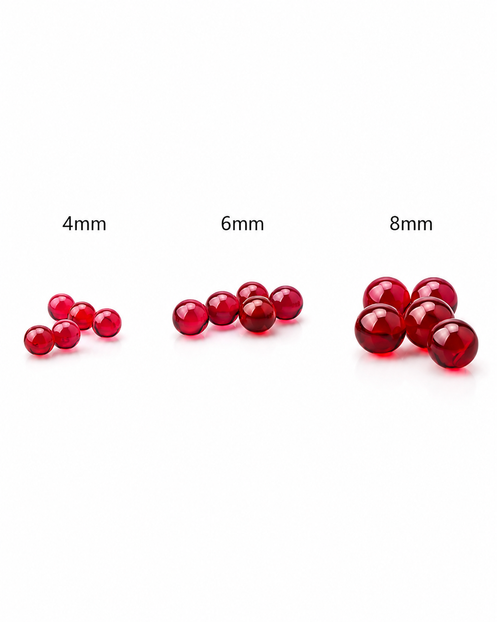 Ruby Terp Pearls 3mm - 5 pack