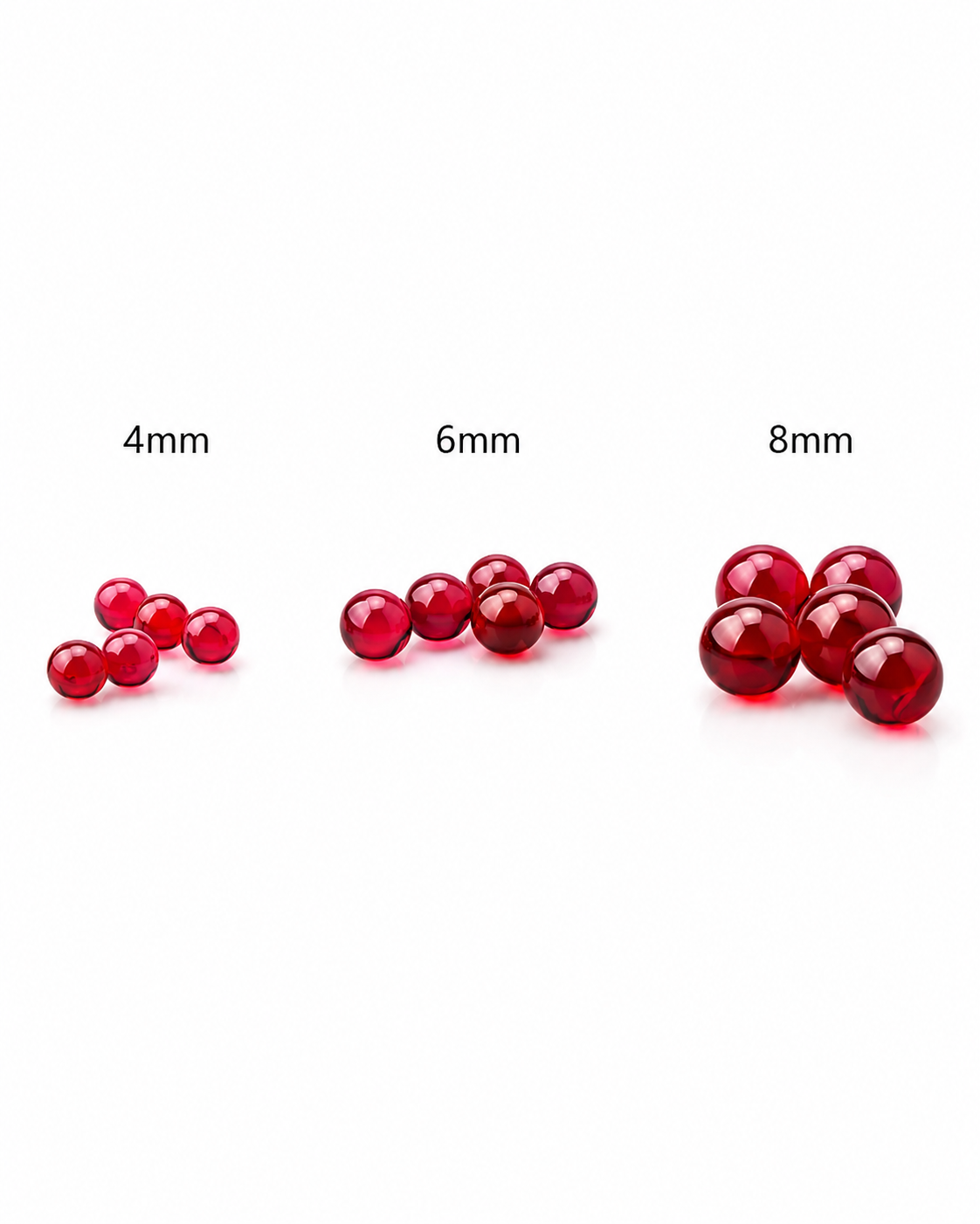 Ruby Terp Pearls 3mm - 5 pack