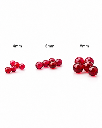 Ruby Terp Pearls 3mm - 5 pack