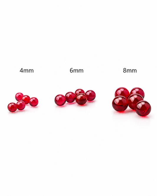 Ruby Terp Pearls 3mm - 5 pack