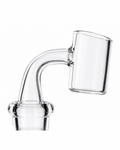 Clear glass smoking accessory on a white background