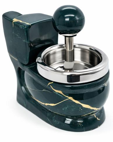 Toilet Ceramic Spinning Ashtray