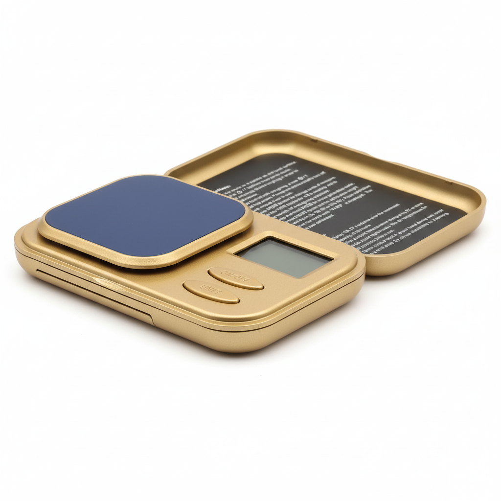 Gold digital pocket scale - additional angle
