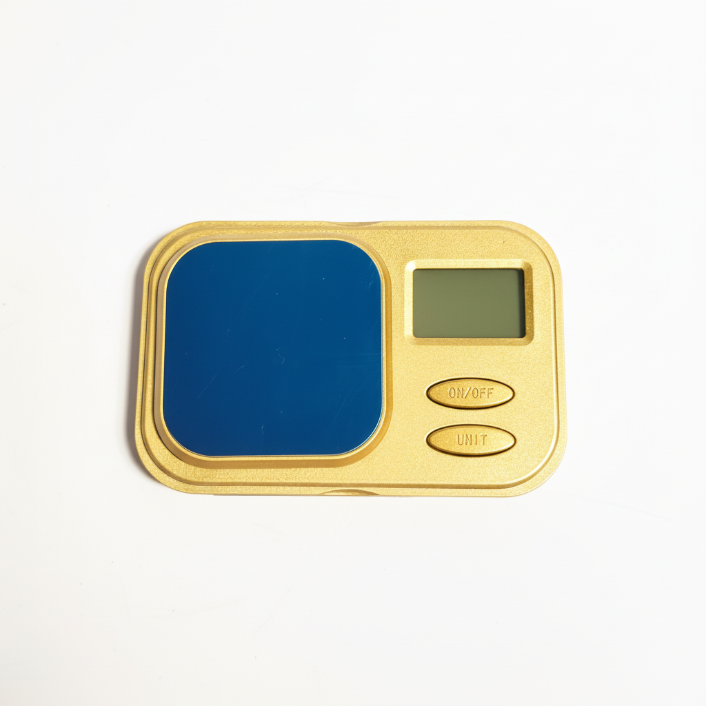 Gold digital pocket scale - detail views