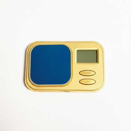 Gold digital pocket scale - detail views
