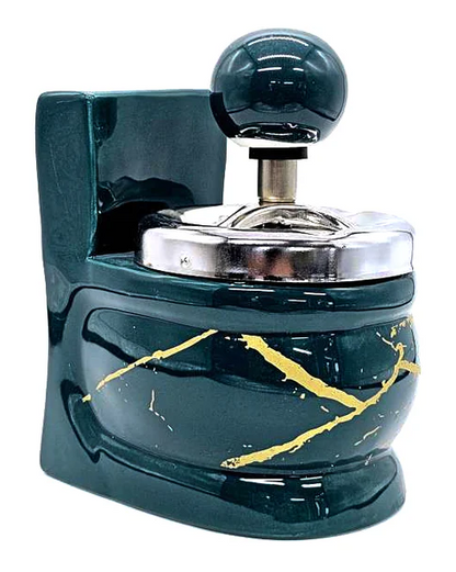 Toilet Ceramic Spinning Ashtray